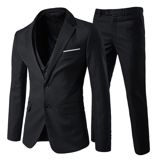 Allthemen Abito da Uomo Slim Fit in 3 Pezzi Completo da Uomo per Affari di Matrimonio Business Formale Suit 3 Pezzi